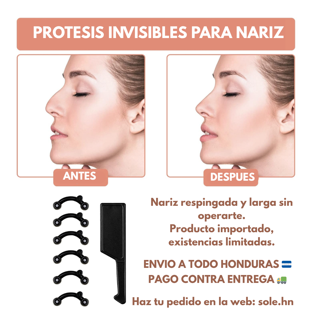 Nose Lifters – Kit Invisible de Levantamiento Nasal
