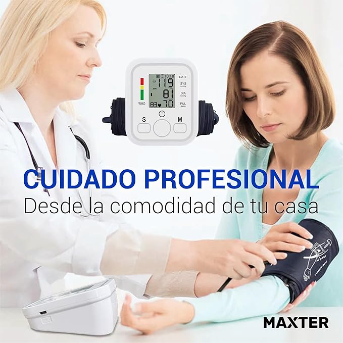 Medidor de presión con altavoz y memoria