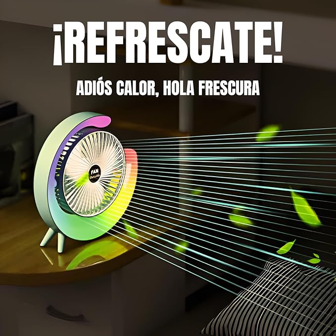 Ventilador Recargable LED