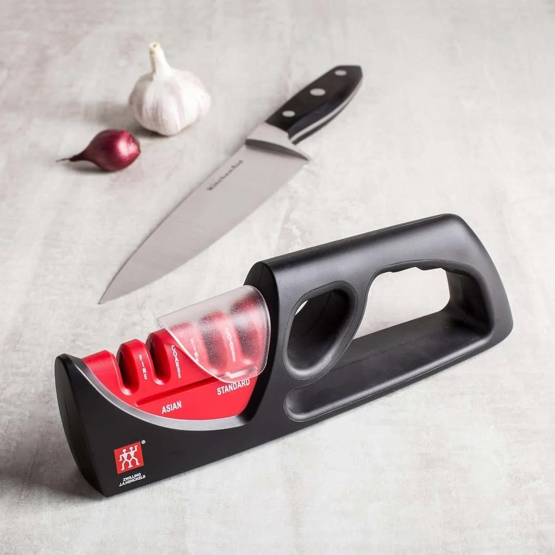 Afilador de cuchillo doble ranura
