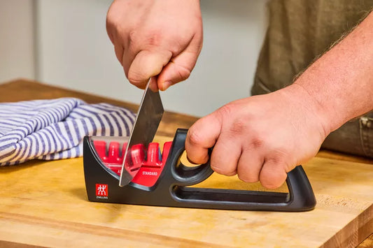Afilador de cuchillo doble ranura